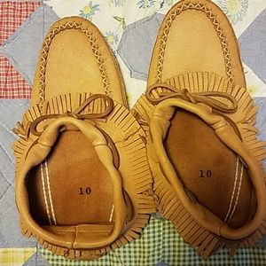 All leather moccasins. Padded soles